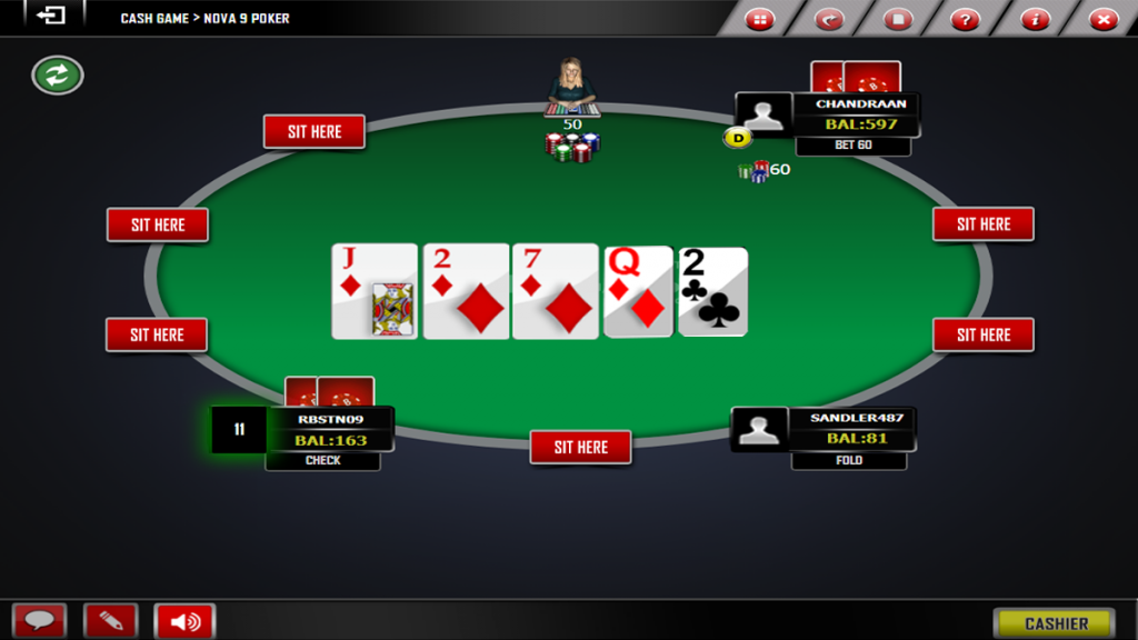 What happens in showdown- Play Texas poker Online games