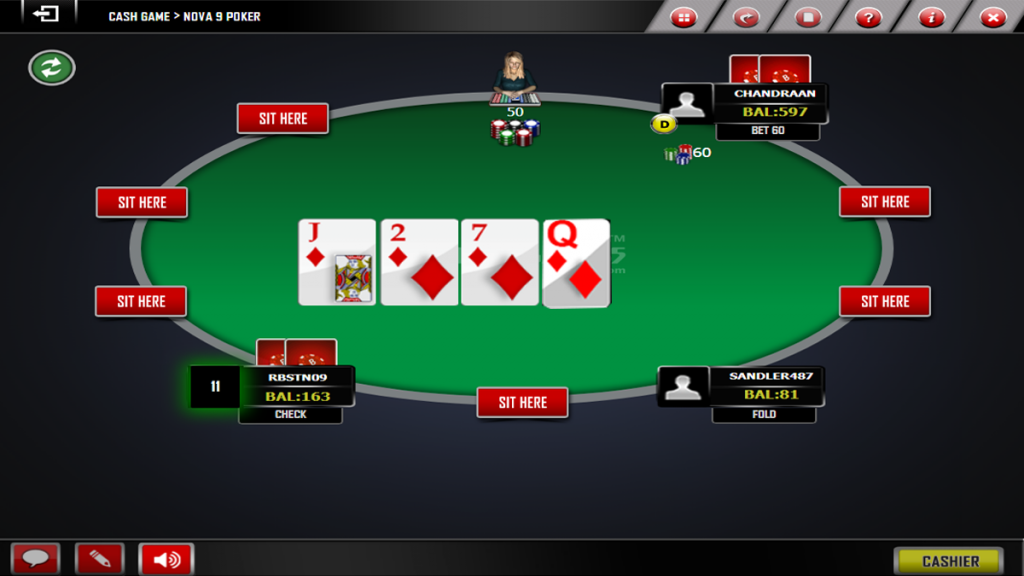 Post turn action- Texas poker Online games