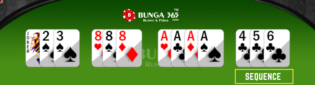 Rummy card Game rules - rummy sequence - Bunga365